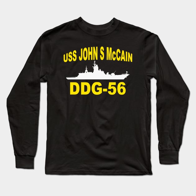 DDG-56 USS John S. McCain Long Sleeve T-Shirt by benyamine